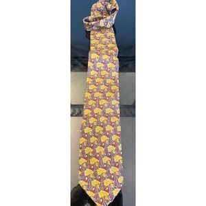 Michael Abboud Collection Gold/Brown Paisley 100% Silk Men’s Neck Tie